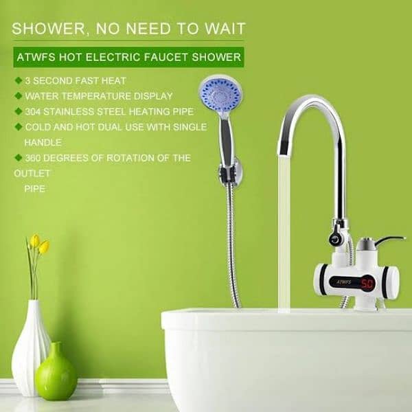 Instant Heater Faucet Hot/Cold Water Tap with shower free delivery 2