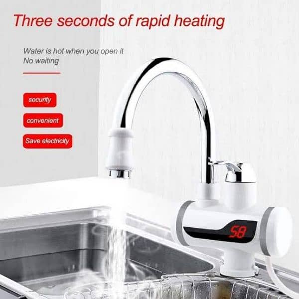 Instant Heater Faucet Hot/Cold Water Tap with shower free delivery 4