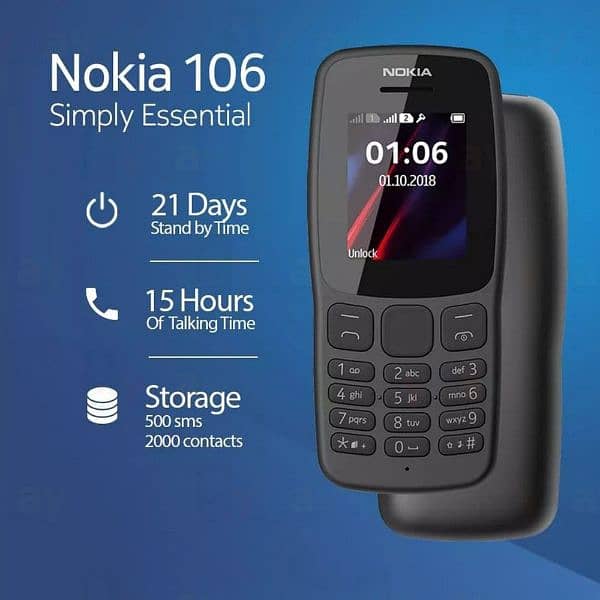 nokia 106 dual sim PTA Approved Made in Vietnam 03064751583 0