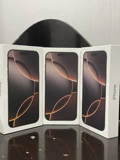 IPHONE 16 PRO MAX 256gb NON PTA and Jv PHYSICAL ESIM BOX PACK NON ACTI