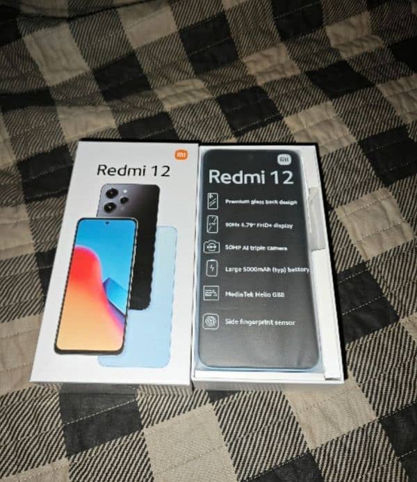 Redmi 12 with complete box under warranty 1