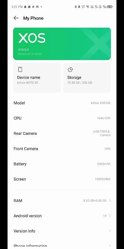 Infinix note 30 8/256 PTA proved 2