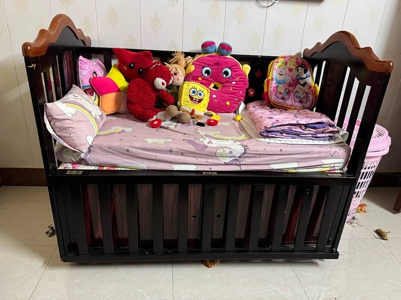 Wooden Baby Cot ( Monami Brand) 1