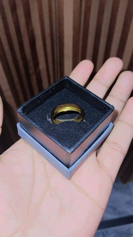 6.6mm Tungsten Wedding Band  Gold artificial ring . 0