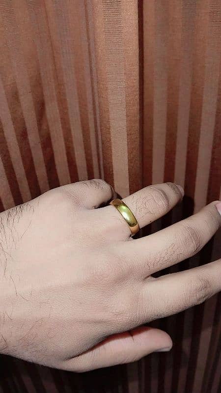 6.6mm Tungsten Wedding Band  Gold artificial ring . 1