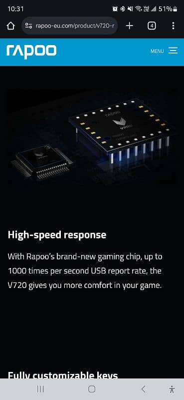 Rapoo V720s RGB Gaming Mechanical Backlit Keyboard 13