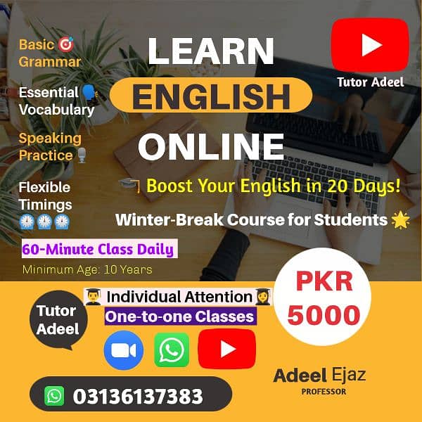 20-Day Winter-Break Spoken English Course for Students 0