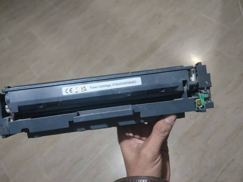 HP 415A laserjet printer toner black only one time used empty 3