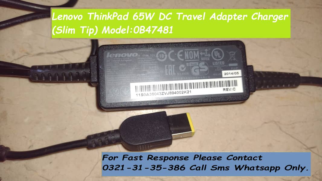 lenovo thinkpad travel charger for laptop 1