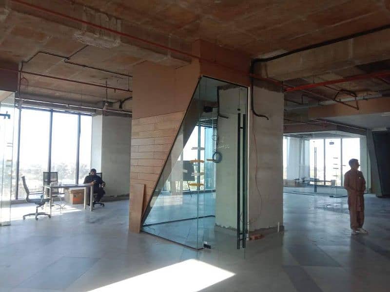 office partition  gypsum . cement. glass partition 4