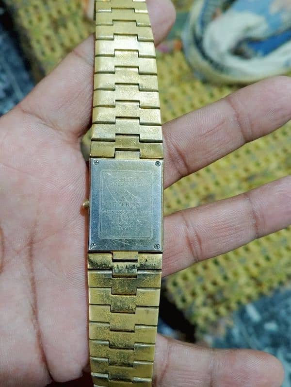 fitron 22k gold plated water resistance watch 2