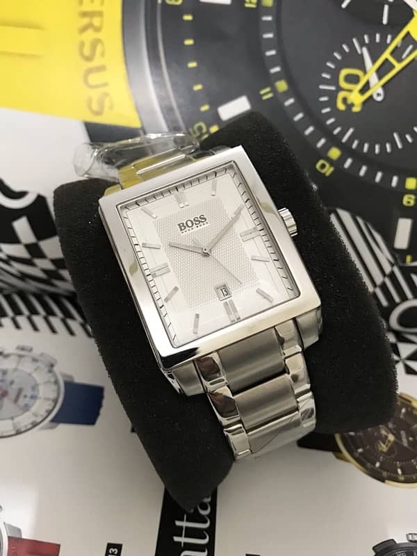 HUGO BOSS-TANK SHAPE-NEW ORIGINAL WATCH-RADO-OMEGA-ROLEX-TISSOT-ARMANI 1