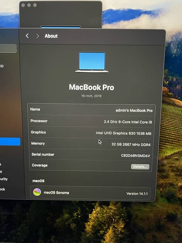 MacBook Pro 16,1 2019 3