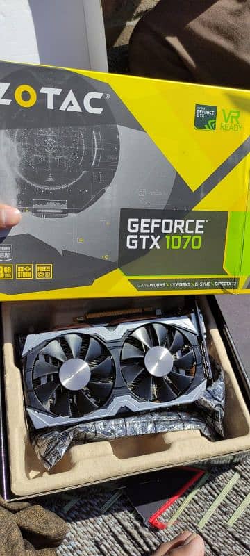 GTX 1070 8GB 256bit with box  ZOTAC GARPICS CARD 1