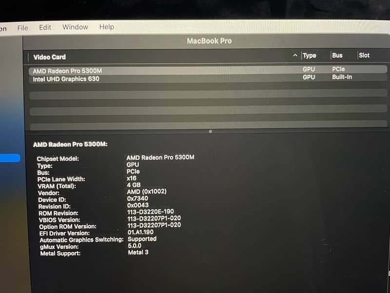 MacBook Pro 16,1 7