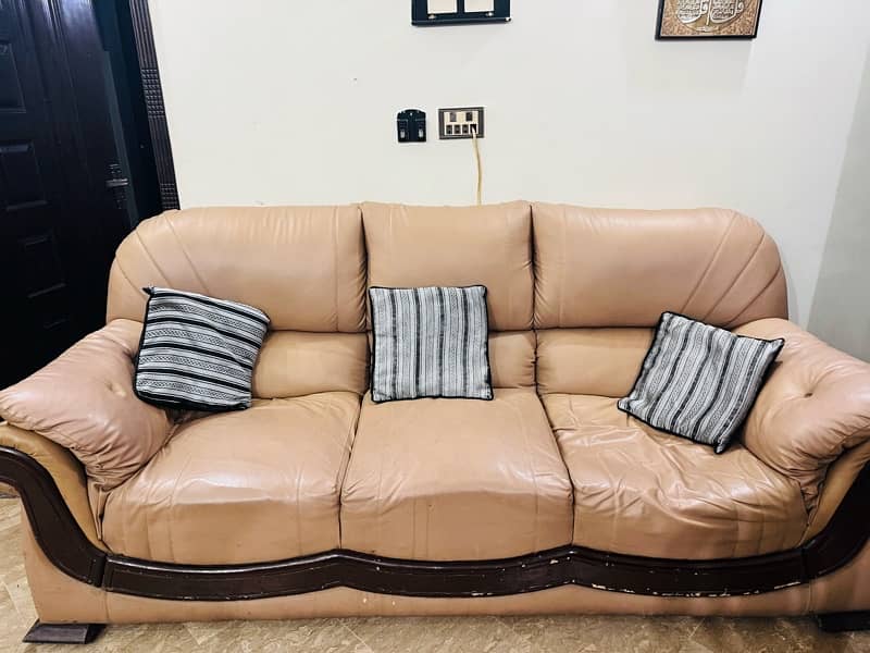 lather sofa set 2