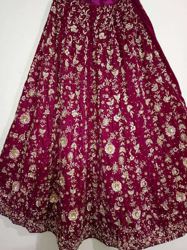 velvet bridal lehnga 0