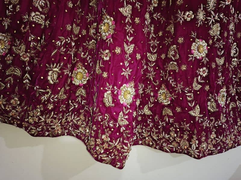 velvet bridal lehnga 1