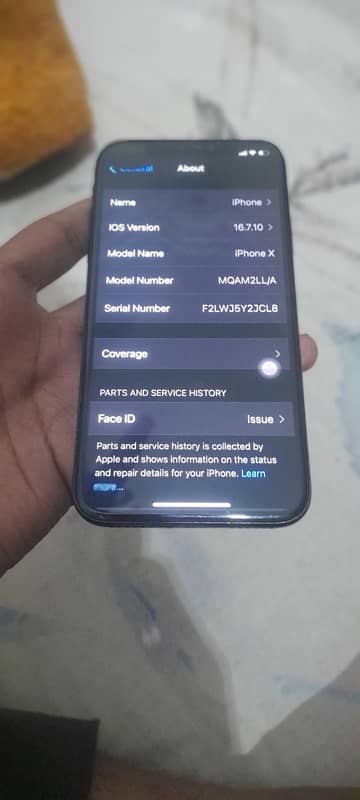 Iphone x pta approved 256gb 5