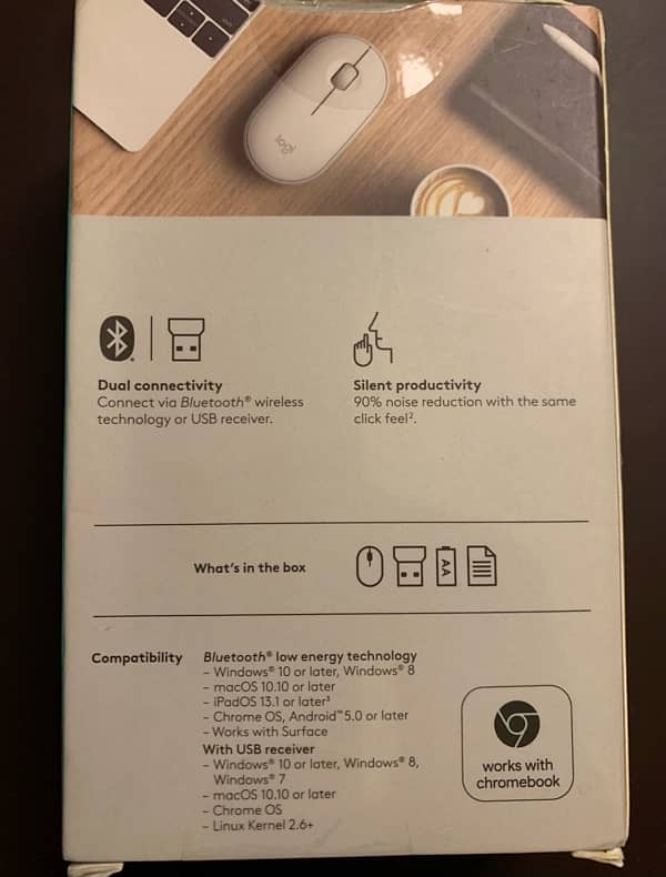 Brand new Logitech Pebble M350 mouse white 1