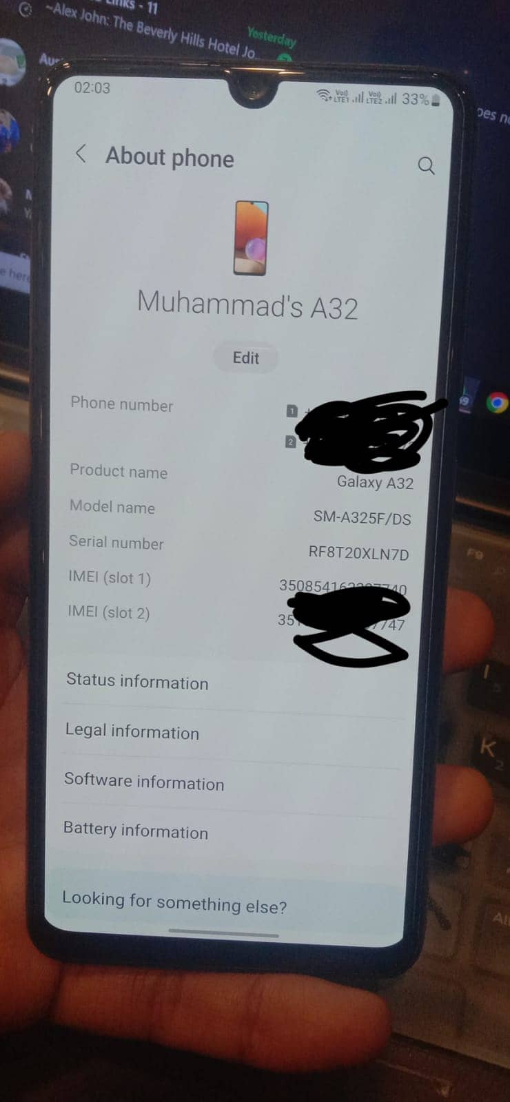 Samsung Mobile A32 2