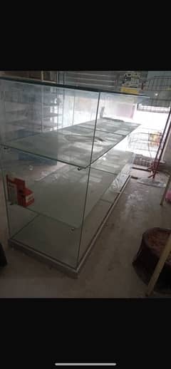 shop counter + 12mm glass door and raking urjent sell