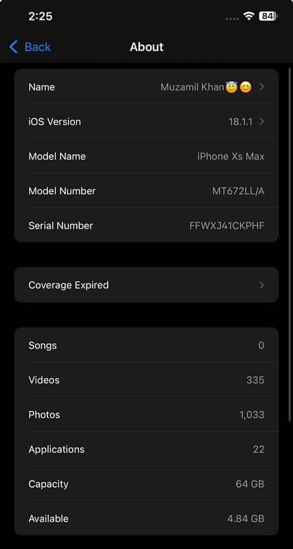 iPhone XS Max 64gb 0