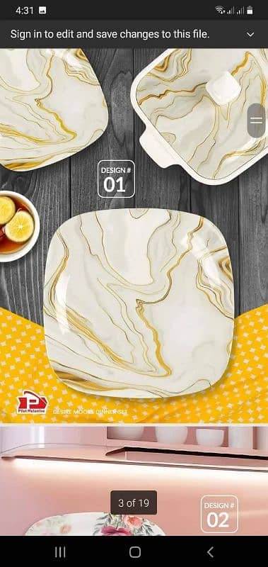 Melamine dinner set 72pcs 3