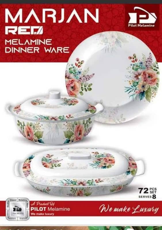 Melamine dinner set 72pcs 8