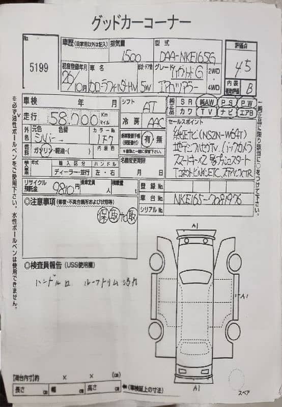 Toyota Corolla Fielder Hybrid 2014 13