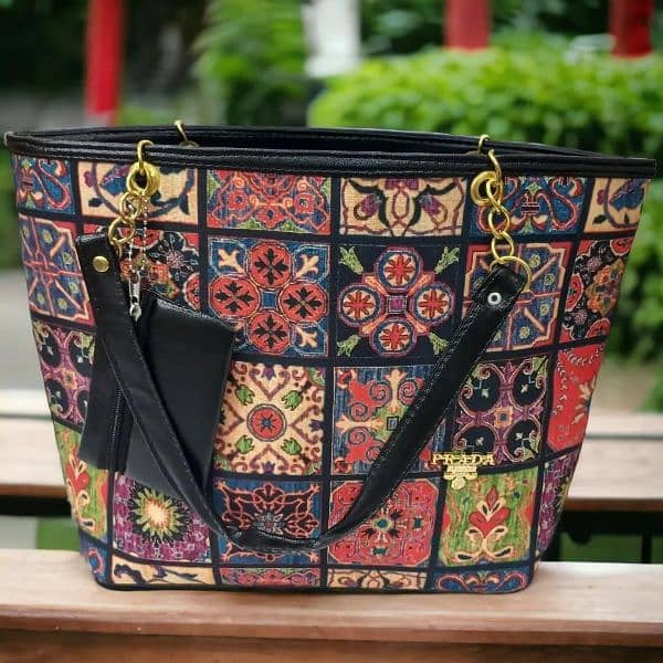 Casual Multicolor Printed Hand Bag 1 pc 0