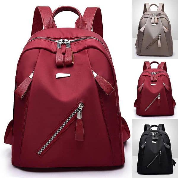 Casual Faux Leather Backpack - 1 pc 1