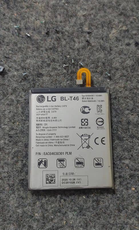 Lg v60 thinq 5g original Battery and All parts available 0