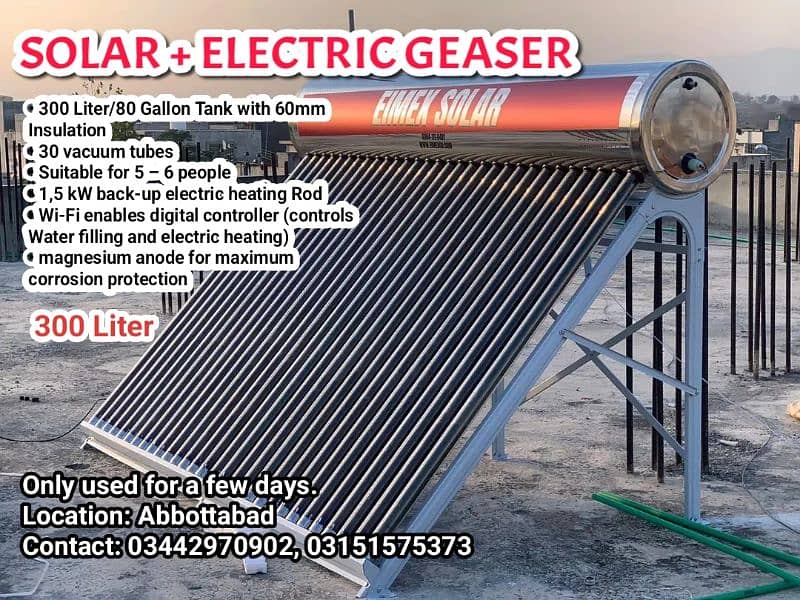 SOLAR + ELECTRIC HYBRID GEASER 0