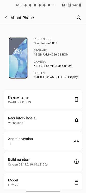 OnePlus 9pro 12gb. 256gb 9