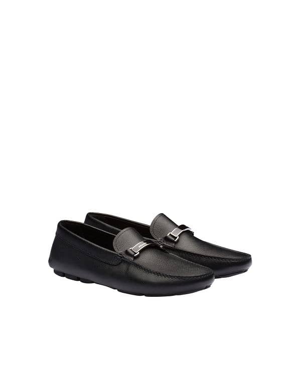 Prada saffiano leather driving loafers 0