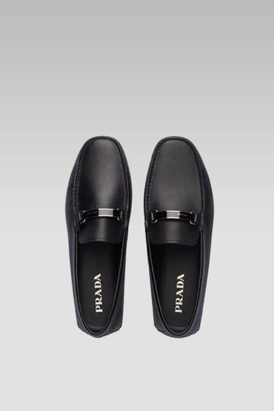 Prada saffiano leather driving loafers 1