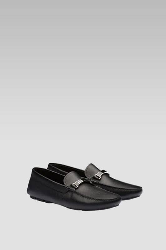 Prada saffiano leather driving loafers 2