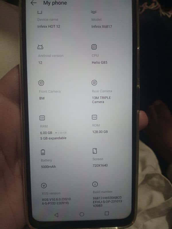 Infinix Hot 12 6+3+5 Gb Ram 128 Gb Rom For Sale. . . 3