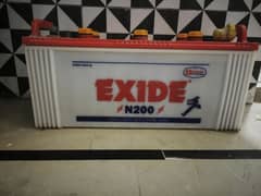 Old used Excide Battery N200 - 23 Plates