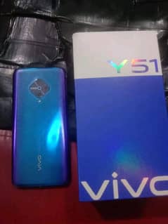 vivo y51  with box charger 10/10  in display finger 4 gb 128gb