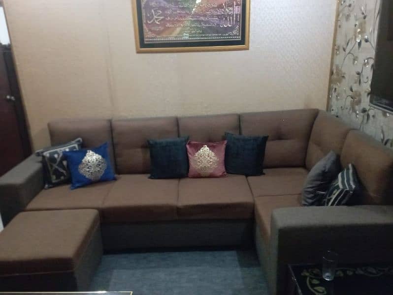 L shaped sofa 2 month use Aone condition available 4