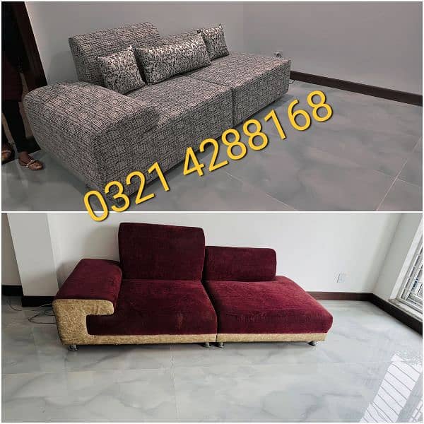 Sofa Poshish / Sofa Repair/ Fabric change / L Shape Sofa / Bed poshish 1