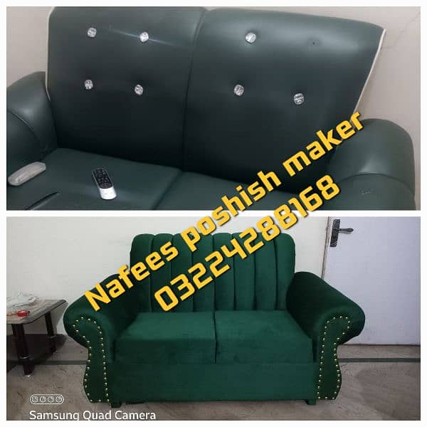 Sofa Poshish / Sofa Repair/ Fabric change / L Shape Sofa / Bed poshish 19