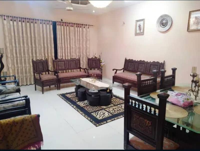 four bed dd 1st floor portion for rent in johar 0