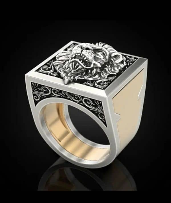 Hot Fashion Retro Domineering Lion Ring Creative Invisible Storage Box 3