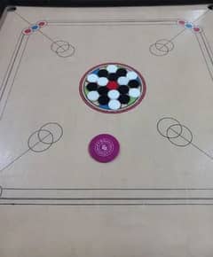 Large Carrom Board with Striker and Coins