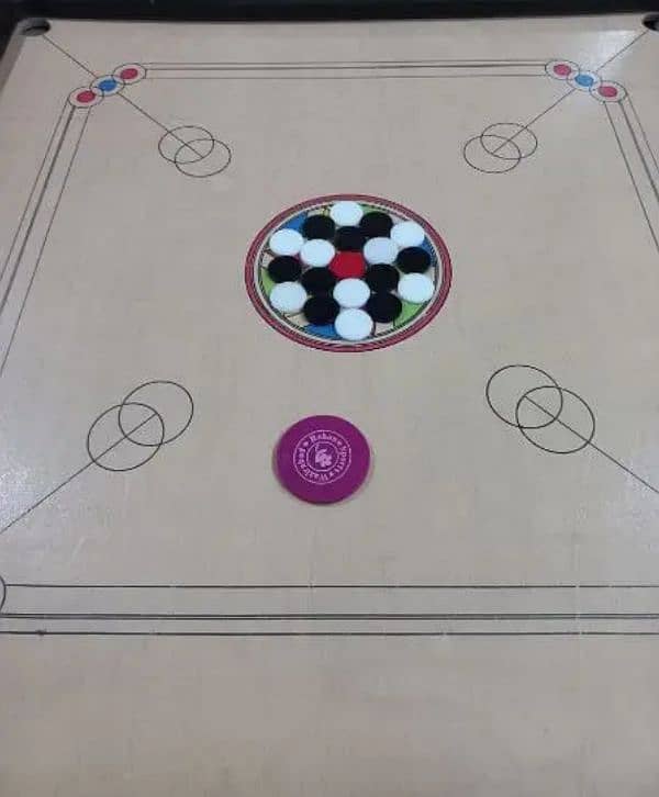 Large Carrom Board with Striker and Coins 0