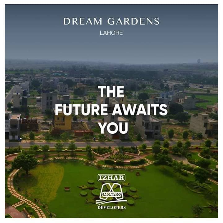 5 MARLA PLOT FOR SALE ON INSTALLMENT IN  DREAM GARDENS  DEFENSE ROAD LAHORE. 1