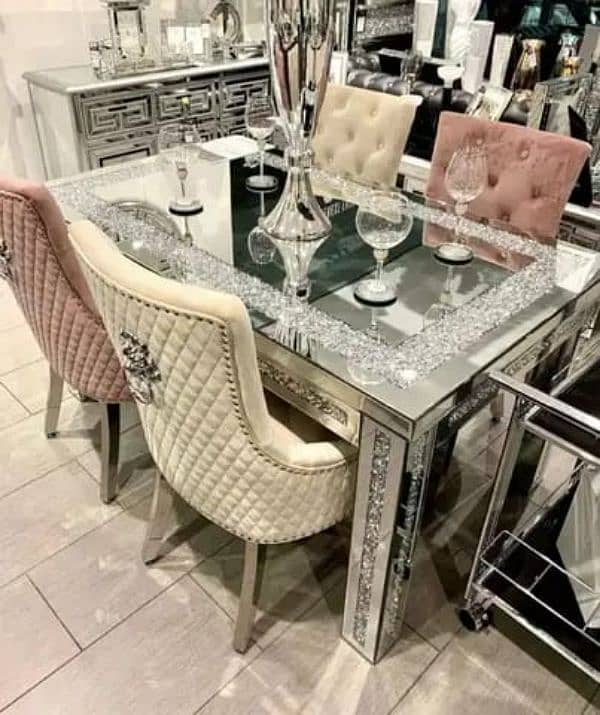 new royal style dining table set with Chris 1